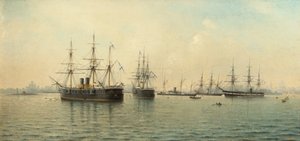 Kruvazörler Minin ve Kronstadt by Leonid Demyanovich Blinov