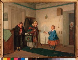 Dilenci şarkıcılar. Leonid Ivanovich Solomatkin (1837-1883), tuval üzerine yağlı boya tablosu
