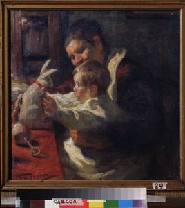 Bir tavşan. Çocuklu hemşire. Leonid Osipovich Pasternak