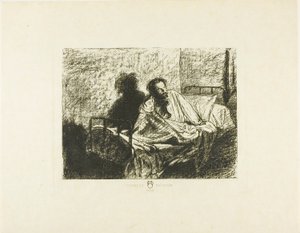 Yatakta Oturan Charles Meryon