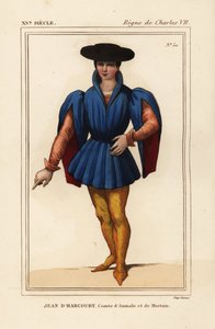Harcourtlu Jean VIII, Fransız şövalyesi, Aumale ve Mortain Kontu by Leopold Massard