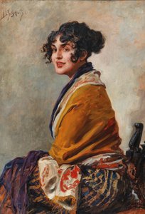 Aktris Lili Marberg 1876-1962 portresi.