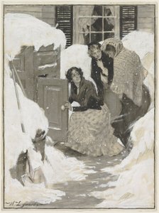 Bir Kitap İllüstrasyonu için Taslak (suluboya) by Leroy William Jacobs