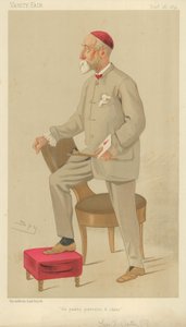 Bay George Frederick Watts, Portreler ve fikirler çiziyor, 26 Aralık 1891, Vanity Fair karikatürü by Leslie Matthew Ward