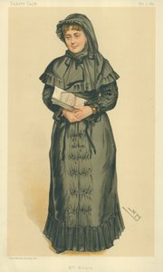 Bayan Georgina Weldon, Bayan Weldon, 3 Mayıs 1884, Vanity Fair çizgi filmi by Leslie Matthew Ward