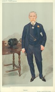 Sir David L Salomons, Elektrik, nd, Vanity Fair çizgi filmi by Leslie Matthew Ward