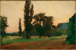 Ren manzarası üzerinde akşam havası by Lesser Ury