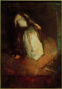 Şöminedeki kadın (şöminede hayal) by Lesser Ury