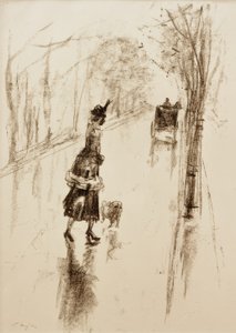 köpekli kız by Lesser Ury