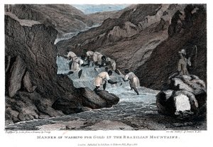 Brezilya Dağlarında Altını Yıkanma Şekli, 1814 by Lester