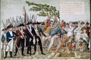 Özgürlük ağacı dikmek. Lesueur kardeşler tarafından yapılan gravür (18. yüzyıl). Paris, Musee Carnavalet. by Lesueur Brothers