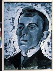 ""Portrait du poete Ossip Mandelstam (1891-1938)"" Peinture de Lev Alexandrovich Bruni (1894-1948) Koleksiyon ayrıcalığı by Lev Aleksandrovitc Bruni