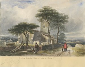 Alton Kilisesi: sulu boya ve [c 1830-1840] (resim) by Lewis John Wood