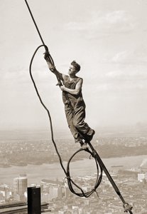 İnşaat işçisi, Empire State Binası, New York, 1930 dolayları