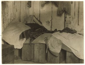 De Marco shack kubatoragura cranberry ahitwa Bors ya Forsythe, Turkeytown, hafi ya Pemberton, New Jersey, 1910 by Lewis Wickes Hine