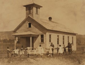 Pleasant Green Okulu - Marlinton yakınlarındaki tek odalı renkli okul, W. Va. 1921 (fotoğraf) by Lewis Wickes Hine