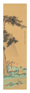İki Müzisyen, 1758 by Li Wenyuan