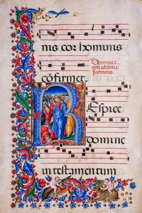 Piccolomini Kütüphanesi: koro kitabı, morina. 24.9, ff. 67v ile “Cüzzamlının İyileşmesi”, Liberale da Verona (yaklaşık 1445 - 1527/9).