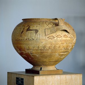 Argive krater geometrik süslemeli, çapı 50 cm, Yunan uygarlığı, MÖ 8. yy by Unbekannt Unbekannt