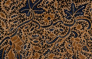 Geleneksel çiçek tasarımlı Batik, Surakarta, Java, Endonezya, ayrıntılar by Unbekannt Unbekannt