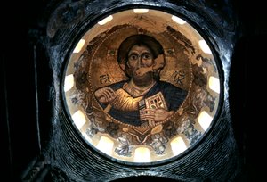 Christ Pantocrator, Panagia Parigoritissa kilisesinin iç kubbesi, Arta, Epirus, Yunanistan by Unbekannt Unbekannt