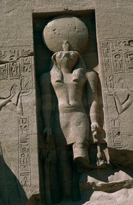 Mısır, Nubia, Abu Simbel, Büyük Ramses II Tapınağı, cephe, güneş tanrısı Ra