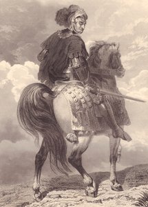 İtalyan askeri lider ve politikacı Gian Giacomo Trivulzio (1440-1518), gravür, 22x16 cm, Galerie Historique de Versailles, Histoire de France, Charles Gavard Publisher, Paris, yaklaşık 1840 by Unbekannt Unbekannt