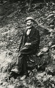 Jean-Antoine Carrel (1829-1890 Valtournenche), Matterhorn zirvesine ilk çıkışı İtalyan tarafından yapan Aosta Vadisi dağcı, 16 Ağustos by Unbekannt Unbekannt