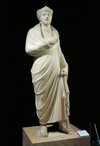 Yunan filozof toga ve pagan rahip tacı giyen İmparator Julian the Apostate