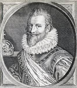 Christian IV (1588-1648), Danimarka ve Norveç Kralı, gravür portresi by Unbekannt Unbekannt