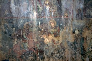 At sırtında azizler, Bizans kilisesi Agios Athanasios