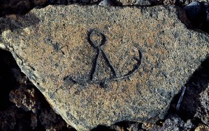 Taş oyma, Puako Petroglyph Arkeoloji Bölgesi, Hawaii Adası, Amerika Birleşik Devletleri by Unbekannt Unbekannt