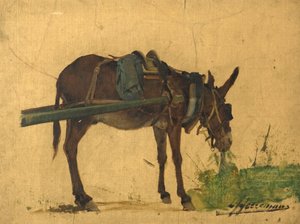 Bir katır çalışması (tuval üzerine yağlı boya) by Lievan Herremans