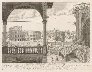Roma Şehri Lourum Prospektüsünden Arco di Costantino Kolezyumu, 1666.