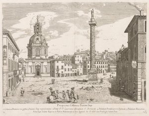 "Prospectus Locurum Urbis Romae Insign[ium]'dan Trajan Sütunu by Lievin Cruyl