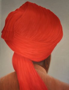 büyük kırmızı sarık by Lincoln Seligman
