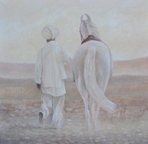 Rabari ve beyaz at by Lincoln Seligman