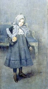 Gri Boneli Kız by Lino Selvatico