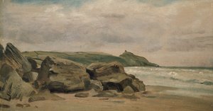 Rame Head'e doğru bakış, Cornwall, 19. yüzyıl (değirmen tahtasında yağ)