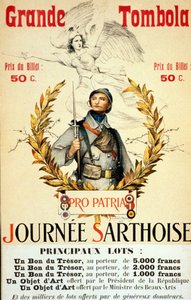 Büyük çekiliş: Sarthoise günü - poster, hasta. Lionel Royer (1852 -1926) tarafından