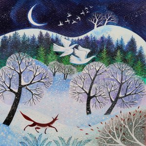 Cool Fox, 2021, (kağıt üzerinde akrilik) by Lisa Graa Jensen