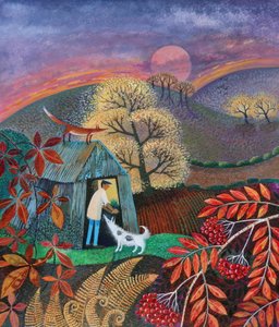 Günün Sonu, 2018,(kağıt üzerinde akrilik) by Lisa Graa Jensen