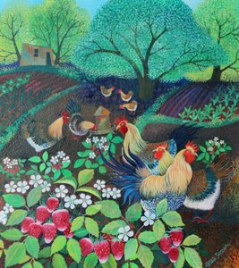 Bekarlığa Veda Partisi, 2016, (kağıt üzerine akrilik mürekkepler) by Lisa Graa Jensen