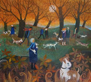 Saklambaç, 2015, (kağıt üzerine akrilik mürekkepler) by Lisa Graa Jensen