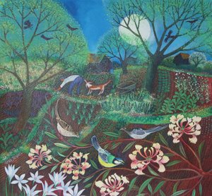 Hanımeli, 2016, (kağıt üzerine akrilik mürekkepler) by Lisa Graa Jensen