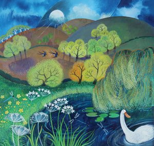 Resmin İçinde, 2024 (kağıt üzerine akrilik) by Lisa Graa Jensen