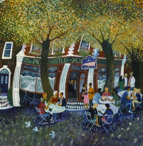 Pig and Whistle, 2011,(kağıt üzerine akrilik) by Lisa Graa Jensen