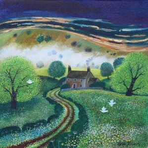 Dumanlı Vadi, 2024 (tuval üzerine akrilik) by Lisa Graa Jensen