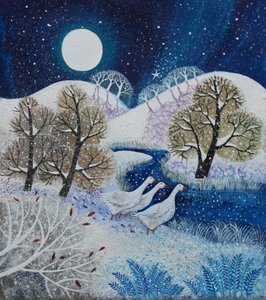 Snowy Silence,2021,(tuval üzerine akrilik) by Lisa Graa Jensen