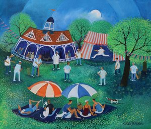 Sunday Cricket 2016 (kağıt üzerine akrilik mürekkepler) by Lisa Graa Jensen